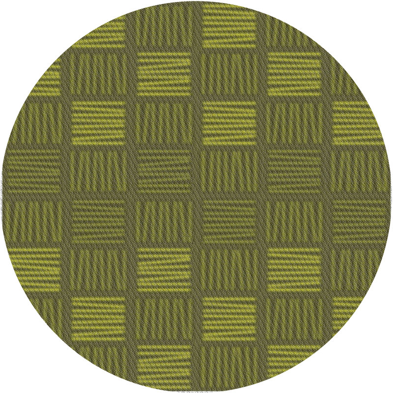 Tapis de zone verte à motif, Rond 7 pi
