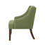 Chaise d'appoint Mid-Century moderne en lin vert lime avec pieds en bois