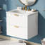 Ensemble de meuble-lavabo mural moderne 24 po avec 2 tiroirs-100487809