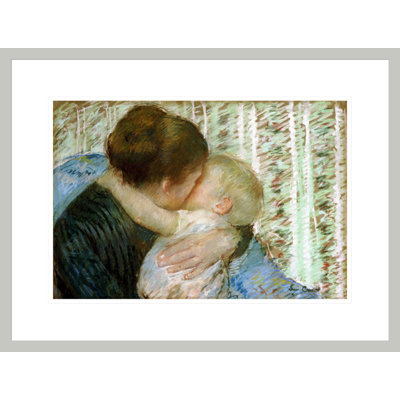 «A Goodnight Hug» par Mary Cassatt, impression giclée sur cadre