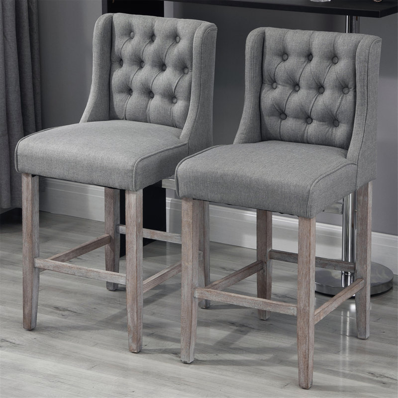 Ensemble de tabourets de bar à oreilles capitonnés polyvalents pour divers réglages et conforts