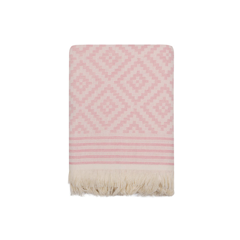 Serviette de plage 100% coton Lawlor, Rose