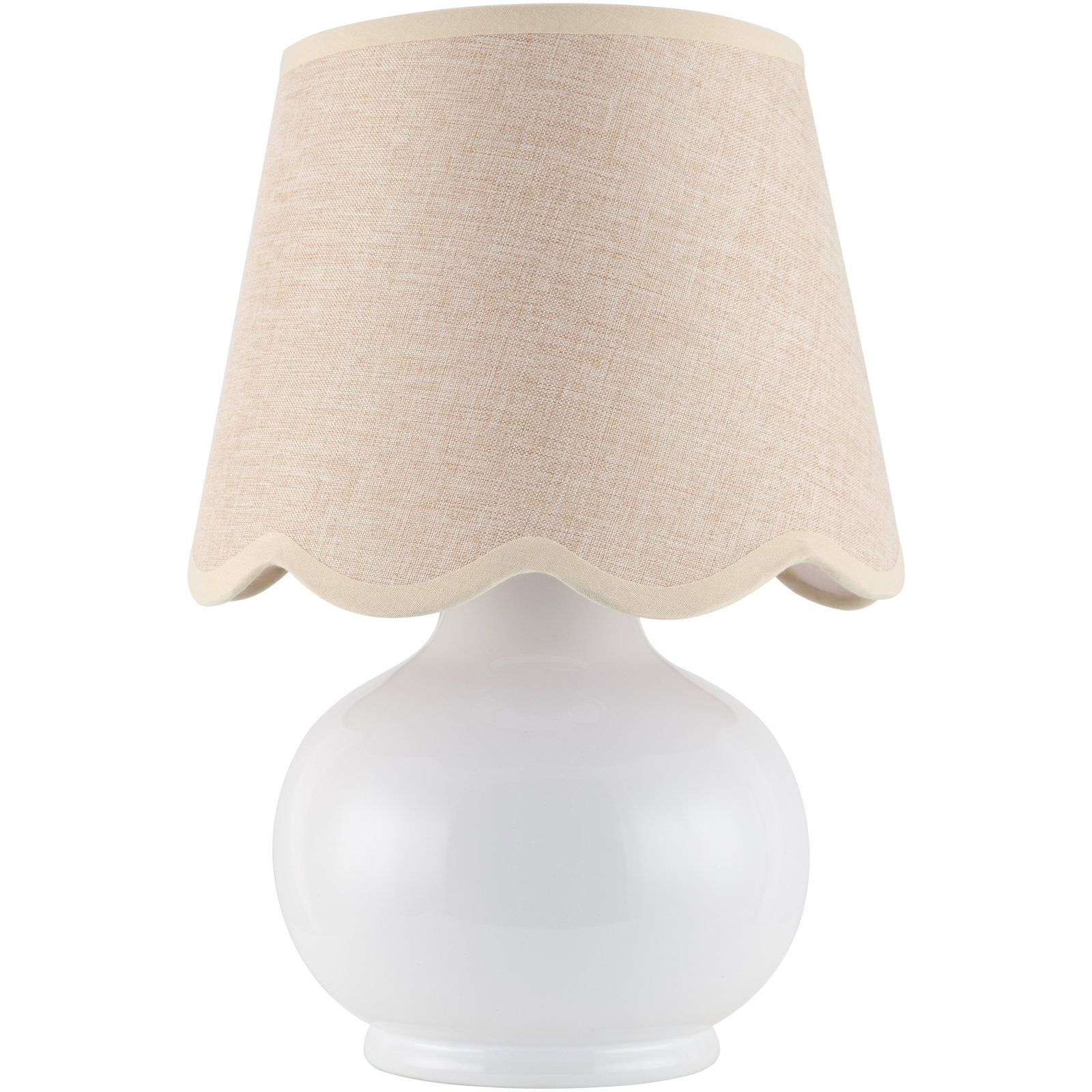 Momsen Ceramic Bedside Lamp, Pink, High Gloss White