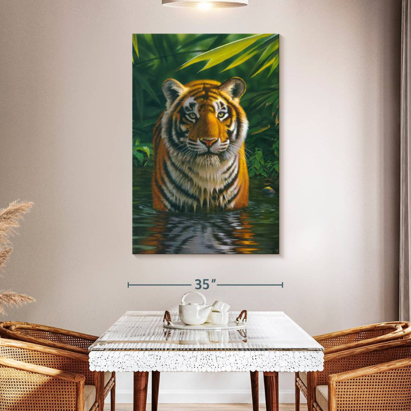 Brampt Tiger Pool, 51" H x 34" W