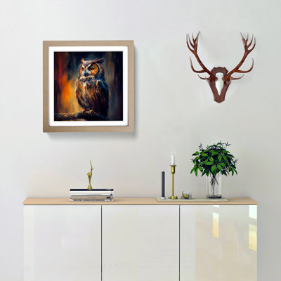 Owl Post-Impressionism - Framed Print