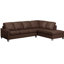 Canapé modulaire en cuir véritable de 107 po Prescot
