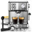 Machine à expresso professionnelle à 20 bars avec mousseur à lait, indicateur de pression et réservoir d'eau amovible - Machine à espresso, cappuccino, latte et macchiato - Simple et double, compatible avec dosette