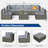 Wicker 6 - Person Modular Patio Conversation Sets with Cushions-1658207475