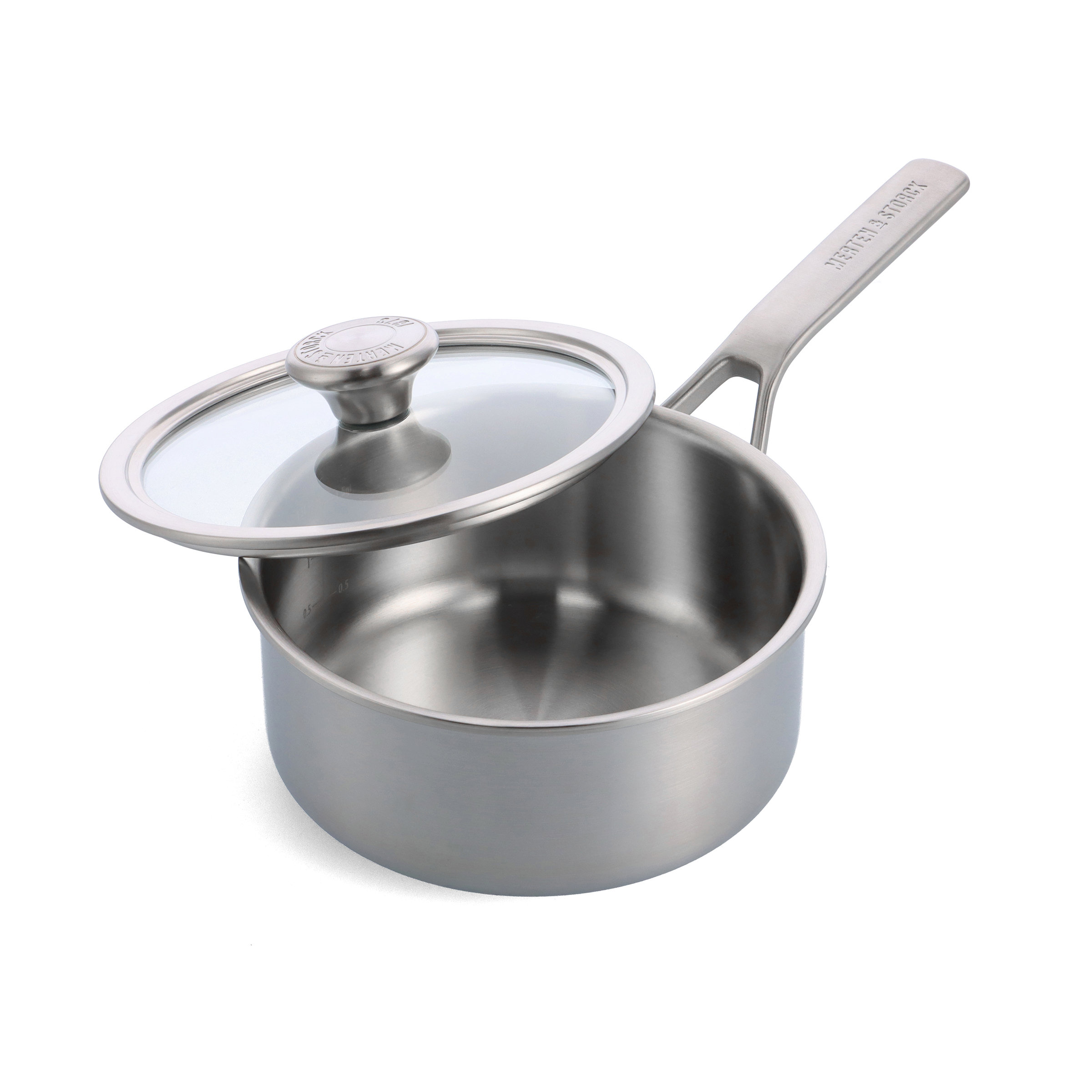 Merten & Storck Tri-Ply Stainless Steel Induction 8 Frying Pan Skillet, Multi Clad, Oven Safe, Silver