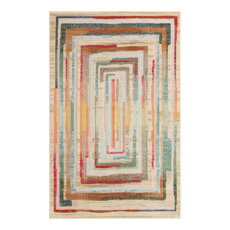 Wrought Studio Taghazout Marelda Indoor/Outdoor Area Rug, Rectangle 4'1" x 6'1"