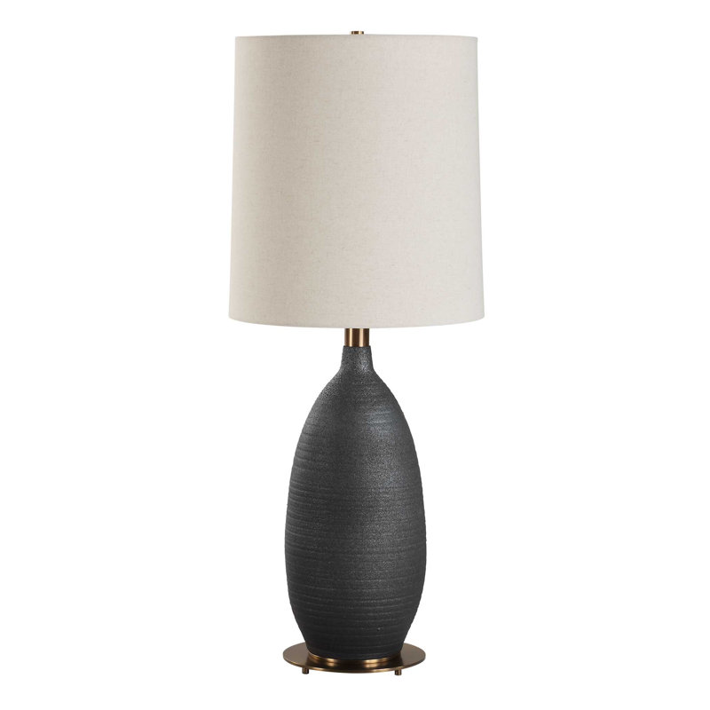 Uttermost Bower Matt Black Table Lamp