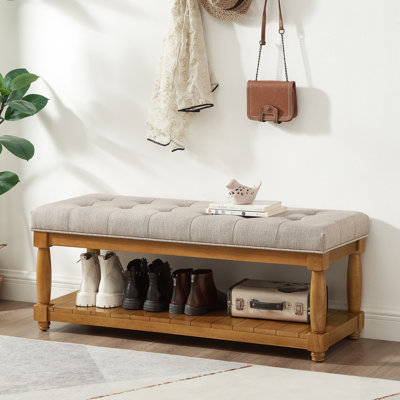 Linen Upholstered Bench