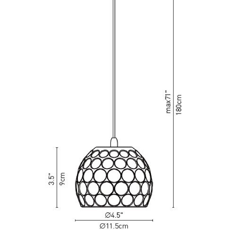 Bristow 9 - Light Nickel Cluster Pendant