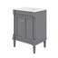Meuble-lavabo 24 po avec lavabo supérieur, meuble de rangement moderne à 2 niveaux-474539056