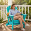 Chaise de foyer d'extérieur pliable en PEHD Adirondack avec porte-gobelet-1470316620