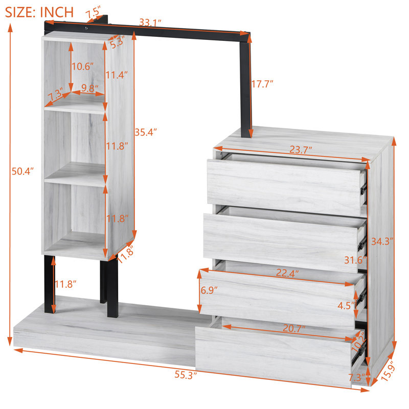 Versatile Wardrobe With Ample Storage And Stylish Design For Organized Living Spaces, White
