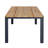 Morones Rectangular Dining Table in Solid Reclaimed Teak with Black Rounded Edge Aluminum Legs-1284955561