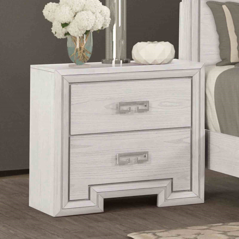 Table de chevet de style transitionnel avec ports USB