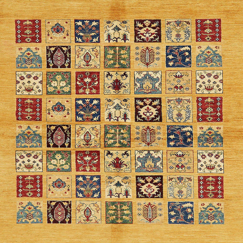 Abstract Indoor Rug, Square 3'