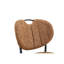 Ensemble de 4 chaises d'appoint, fini brun, revêtement en tissu technique, pieds en métal, L 23,23 po x l 20,47 po x H 33,46 po