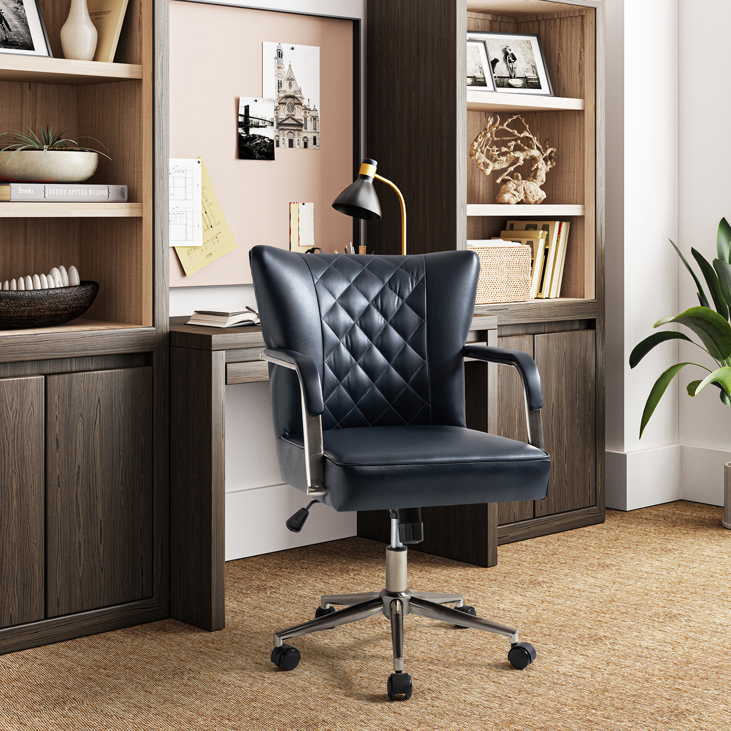 Wade Logan Avelie Faux Leather Adjustment Height Tilting Task