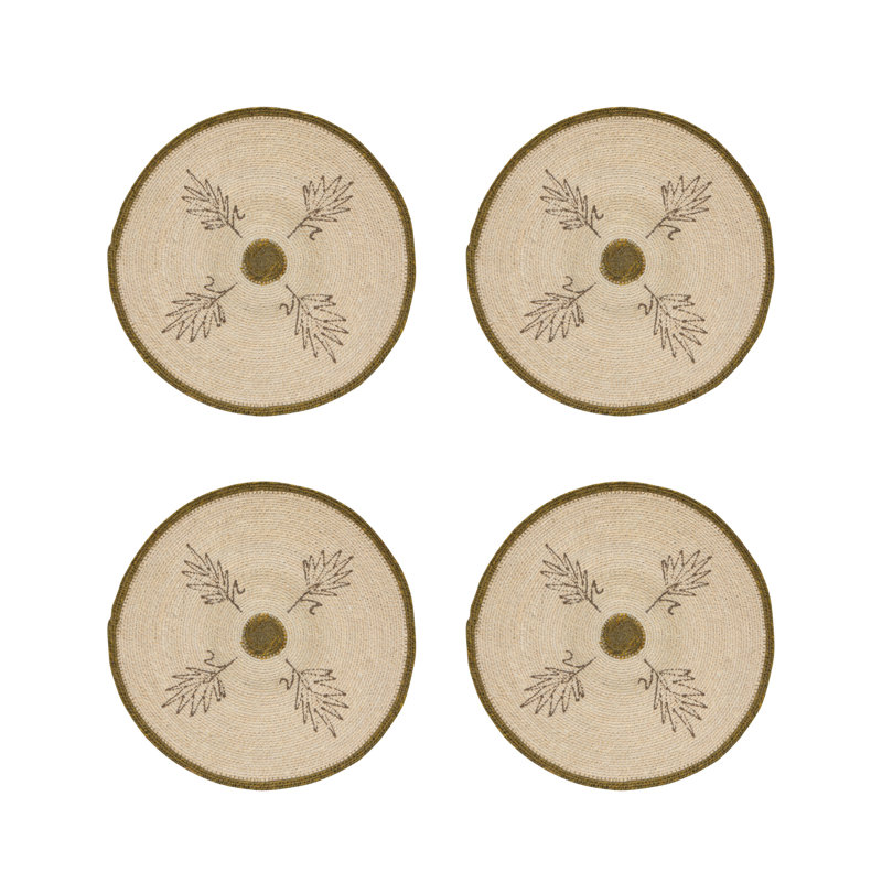 Ensemble de 4 napperons en ruppie maritime Sylvan