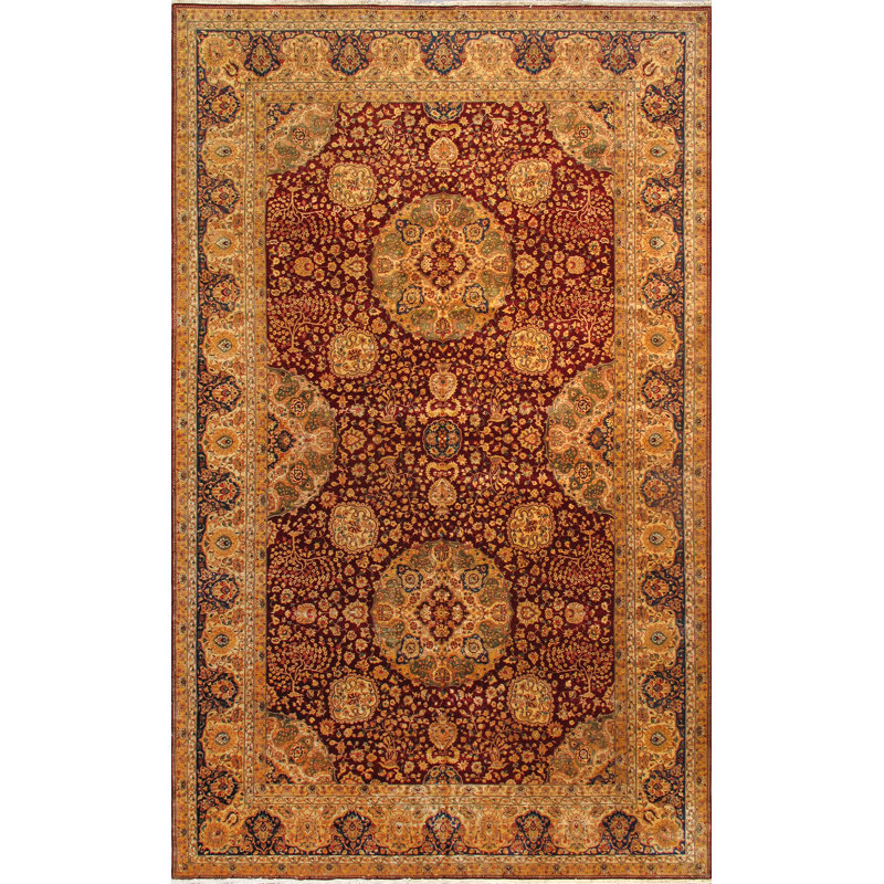 Agra Handmade Wool Oriental Area Rug, Rectangle 12'4'' x 19'6''