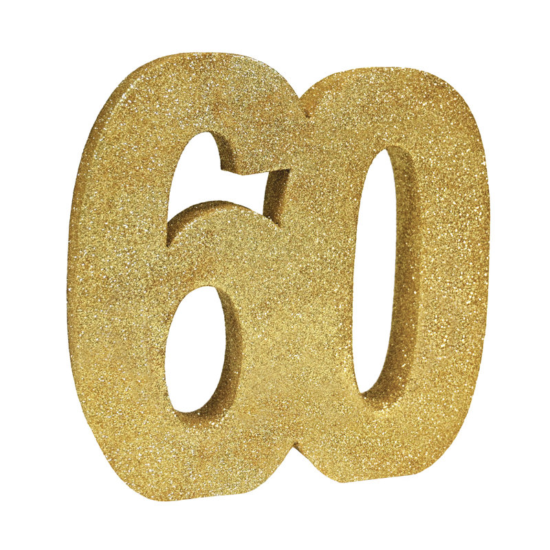Centre de table 3-D scintillant "60"