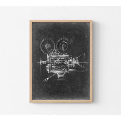 Appareil photo rétro, impression tableau noir encadré, impression de caméra rétro, art de caméra, cadeau d'amant de cinéma, art mural de vieille caméra