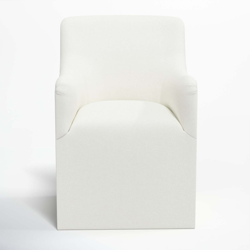 Howth 20.75'' H Upholstered Armchair, Zuma White Textured Linen