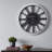 Sarine Round Wall Clock in Black and Silver, Transitional Style