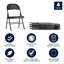 Chaises pliantes en métal avec repose-pieds Hercules Series-519047330