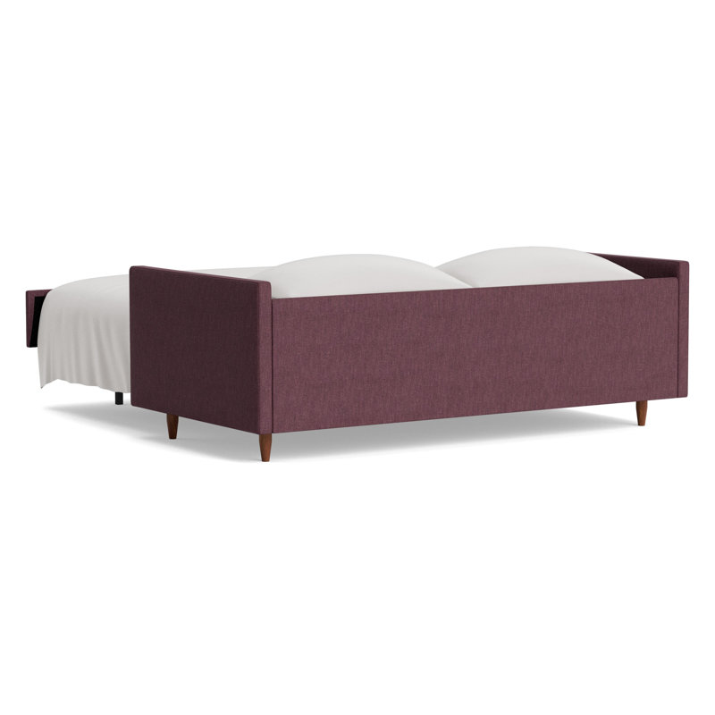 Skinny Fat Sofa Bed, Performance Weave - Aubergine