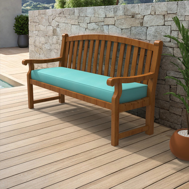 Sunbrella Bench Seat Cushion, Canvas Aruba