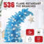 Arbre de Noël artificiel illuminé 6 pi avec lumière blanche chaude et étoile avec plateau flexible-1739795619