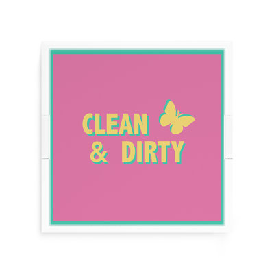 Clean And Dirtypink Yellow Acrylic Square Decorative Tray