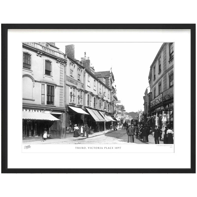 Truro, Victoria Place 1897 by Francis Frith - Single Picture Frame Print, 45cm H x 60cm W x 2.3cm D