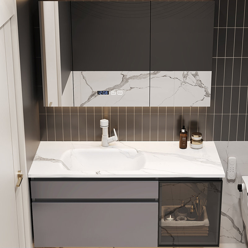 Italian style light luxury simple bathroom cabinet, 19.60”H x 51.10”W x 19.60”D
