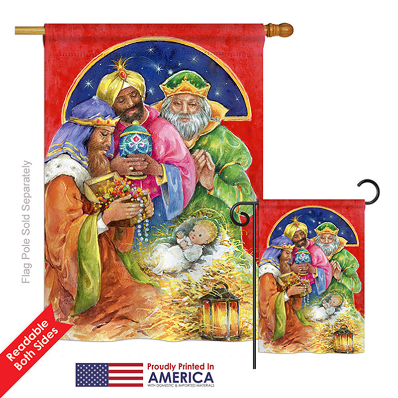 Double Sided Polyester Christmas Flag Set