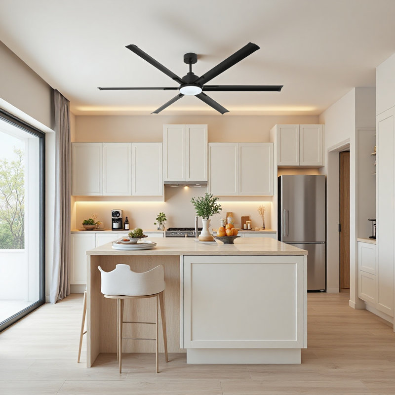 60 In. Ceiling Fan With Tri-cct 1350-lumen Led, 6 Aluminum Blades, Dc Motor, Remote And 3 Downrods, 60' Wide
