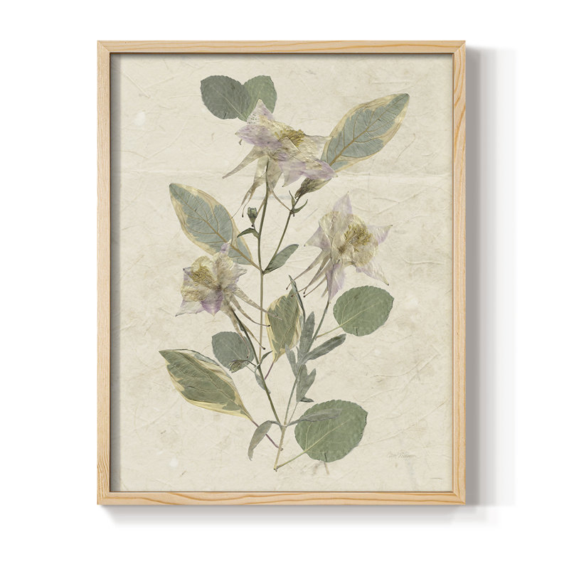 Pressed Arrangement III Framed Print - Solid Wood, Natural, 11" H x 9" W