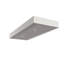 47 po x 19 po Lavabo double vasque de salle de bain à fixation murale / comptoir en surface solide avec trous de robinet en blanc mat