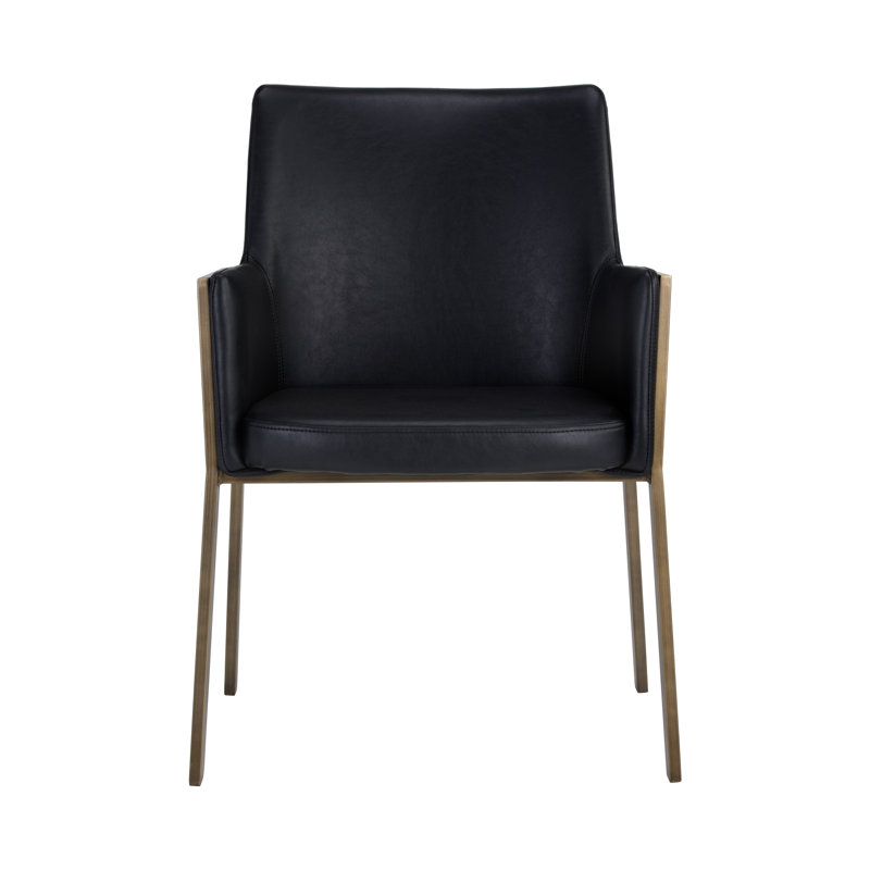 Fauteuil Brookdene, Similicuir noir