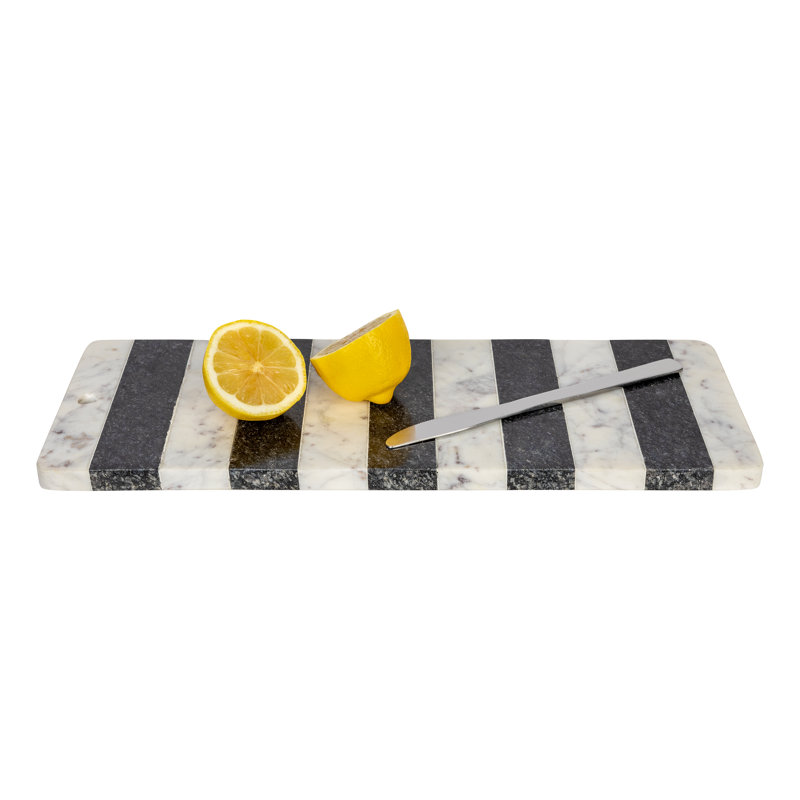White And Black Marble Cutting Board.