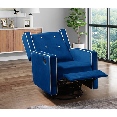 Edmond Upholstered Swivel Recliner