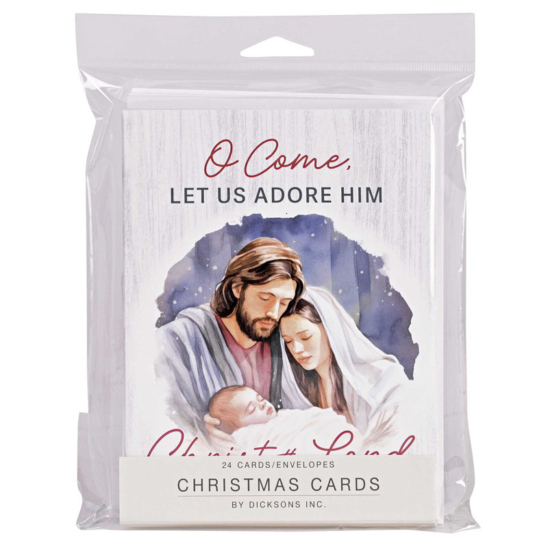 Carte de Noël «Come Let Us Adore him»