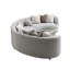 Canapé modulaire gris avec 9 coussins