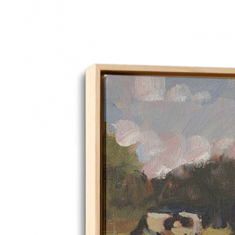 «Resting Cows I» par Stephen Calcasola, reproduction d'art sur toile, H 20 po x l 30 po, Tanné