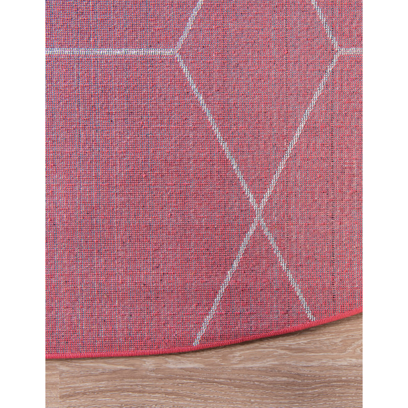 Devin Geometric Indoor Rug, Round 4'1"