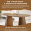 Table de salle à manger extensible ovale de 39,4 po à 70,9 po avec pieds à lattes, multifonctionnelle